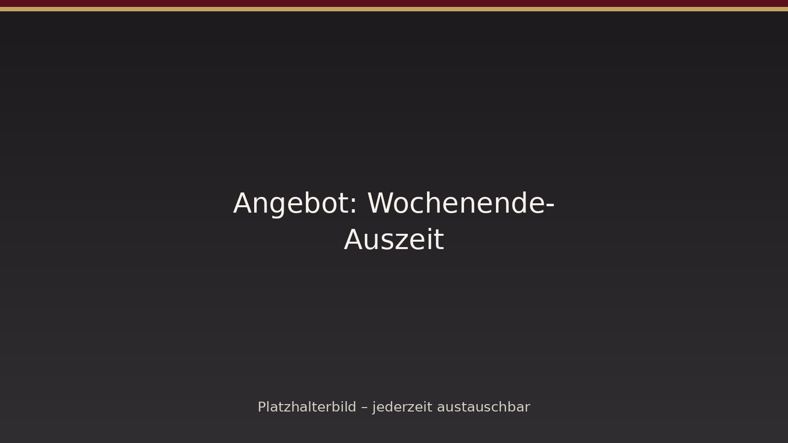 Wochenende-Auszeit